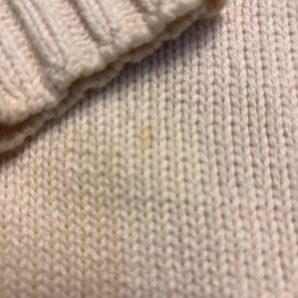 SML Sport Vintage 90s American Flag Cream Colored Made in USA Sweater Womens XL - Picture 5 of 7